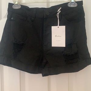 KanCan black jean shorts, size 9/28